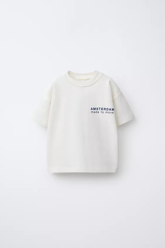T-Shirt mit Rundhalsausschnitt und kurzen Ärmeln. Fahrradprint vorne und hinten. | Zara DE
