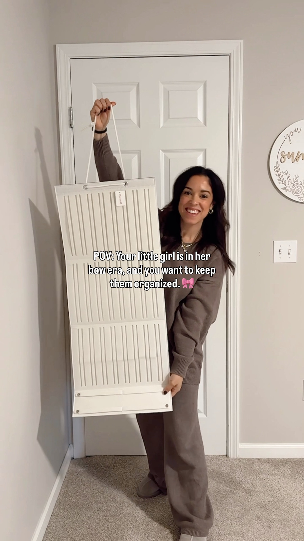 Today’s project: bow organization! ✔️ Our girly has quite the bow collection these days, most of which come in sets of 2. I wanted to organize them in a way that didn’t take up too much space, but also made it easy to find what I’m looking for and put things away. This hanging bow organizer from Amazon did the trick! I put it behind her door for easy access, and so it wouldn’t create much visual clutter (the door is almost always open). Linking here along with some of my favorite bows! 🎀

#LTKKids #LTKFamily #LTKHome