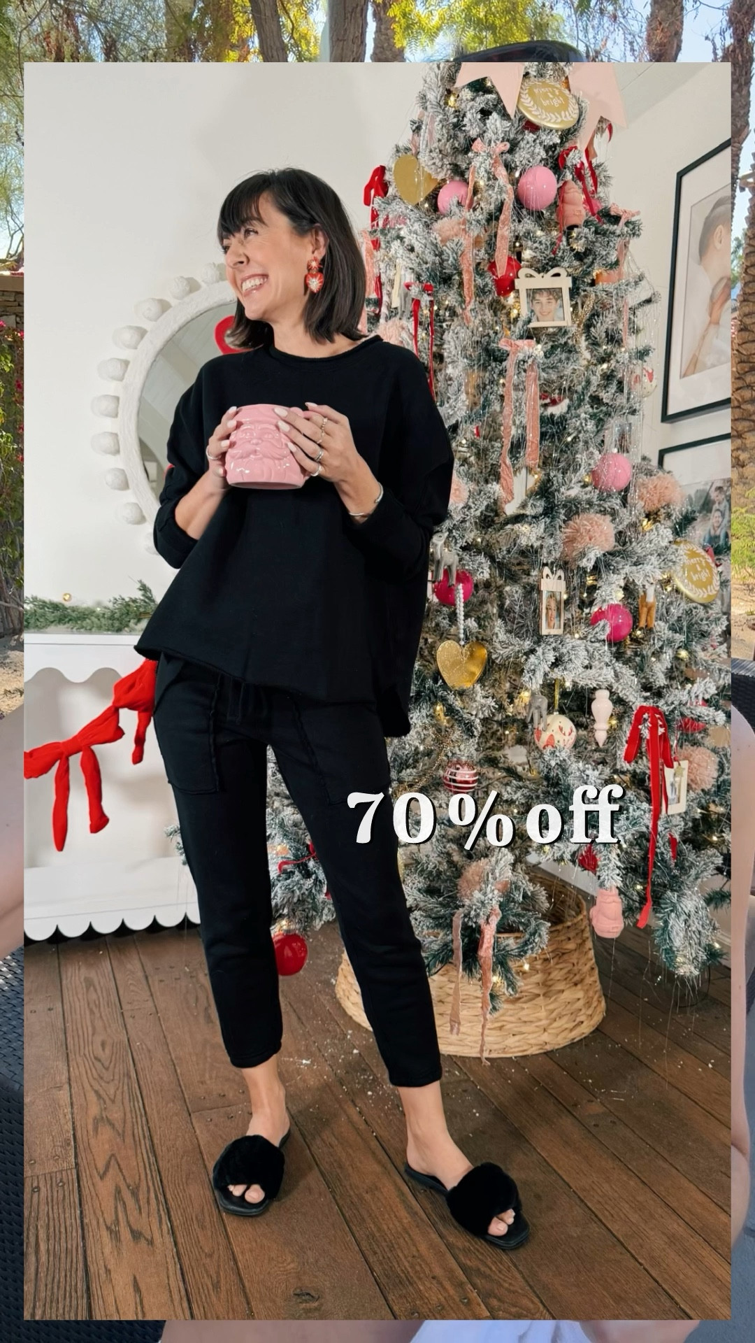 Some of my favorite Frank and Eileen triple fleece pieces are 70% off for Black Friday.

I’m 5’4” and wear an xs. Most pieces are oversized but pants are cropped 