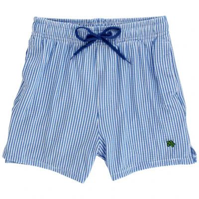 J. Bailey Board Short Blue Stripe Seersucker | Persnickety