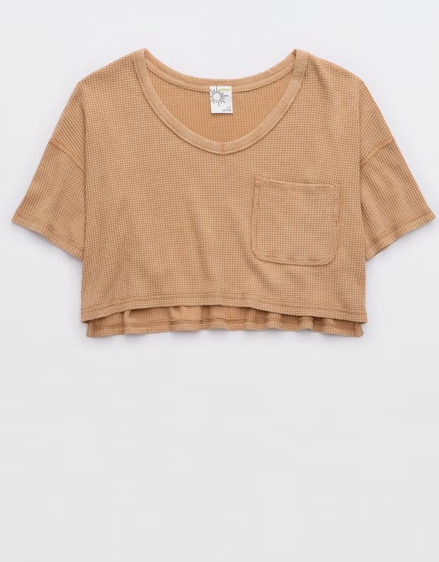 OFFLINE By Aerie Wow! Waffle Voop T-Shirt | American Eagle Outfitters (US & CA)