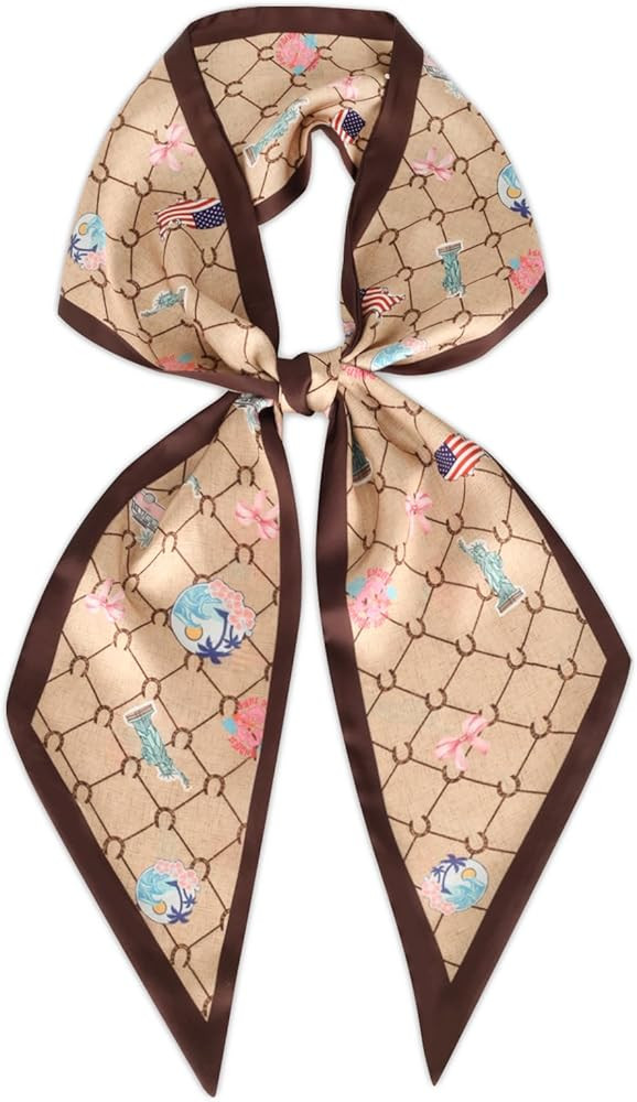 Long Silk Like Hair Scarf Purse For Handbags Head Satin scarf For Women Neck Scarves Gift 7"" x 5... | Amazon (US)