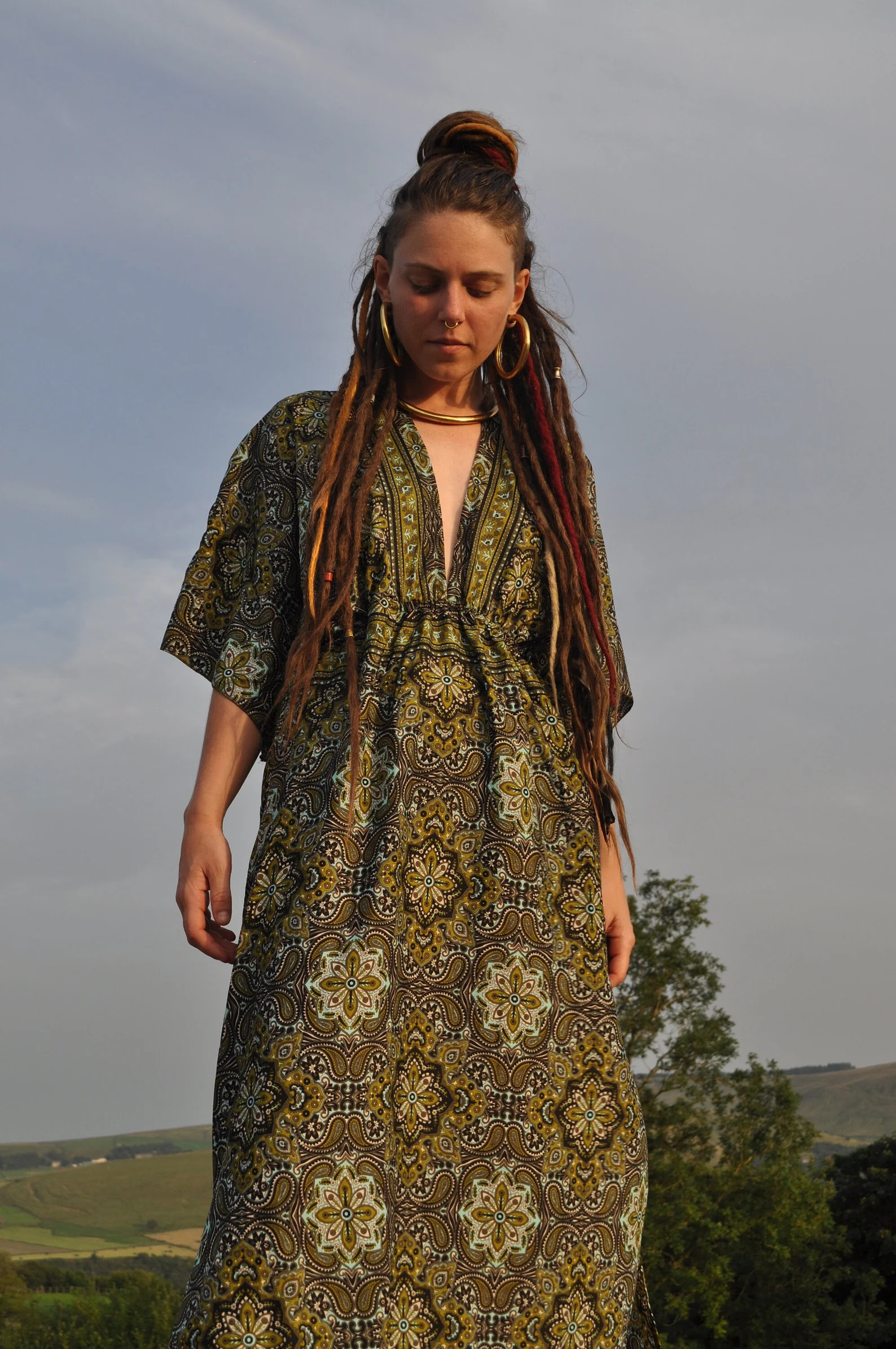 Indian Silk Maxi Dress | 4 vibrant colours available | Etsy (UK)