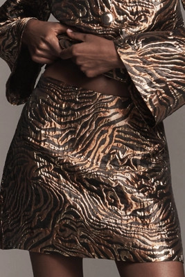 Endless Rose Zebra Foil Mini Skirt | Anthropologie (US)
