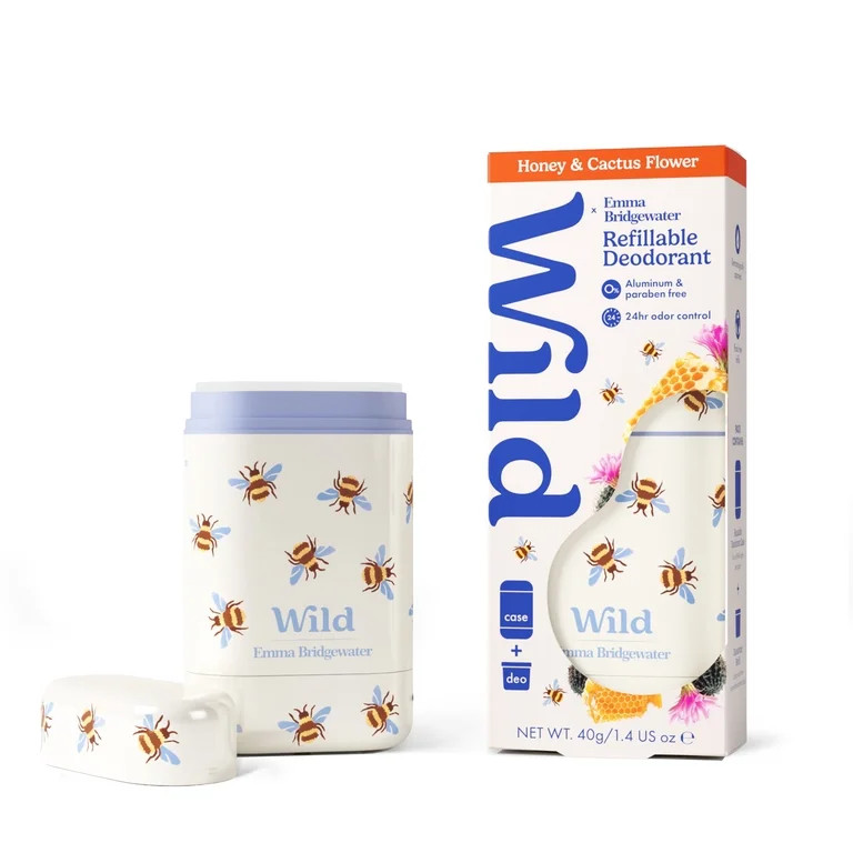 Wild Refillable Deodorant Starter Pack – Aluminum Free. Emma Bridgewater Bee Case + Honey & Cac... | Walmart (US)