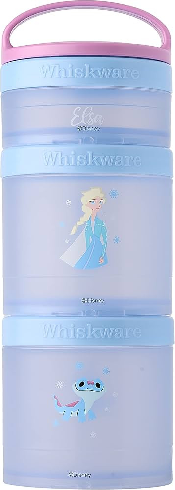 Whiskware Disney Princess Stackable Snack Containers for Kids and Toddlers, 3 Stackable Snack Cup... | Amazon (US)