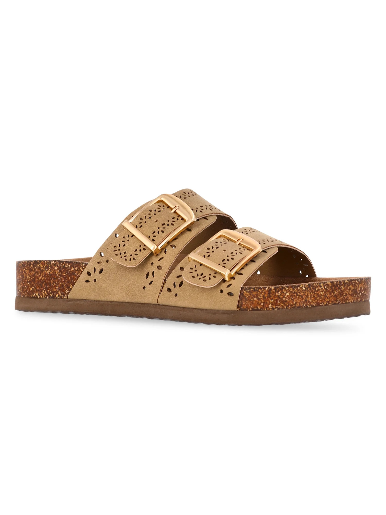 Time and Tru Women's Footbed Slide Sandals, Wide Width Available | Walmart (US)