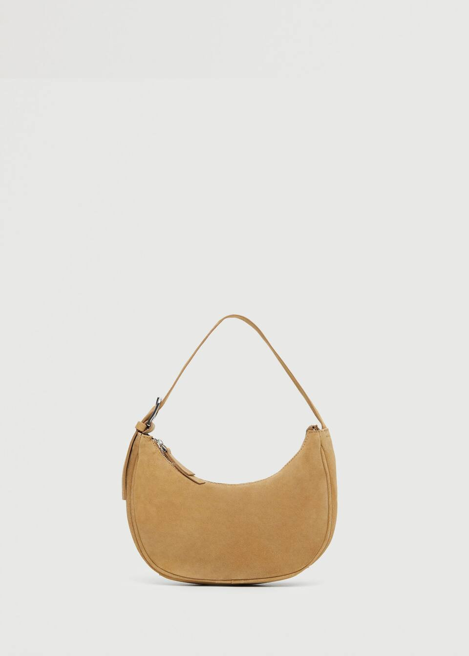 Leather baguette bag | MANGO (US)