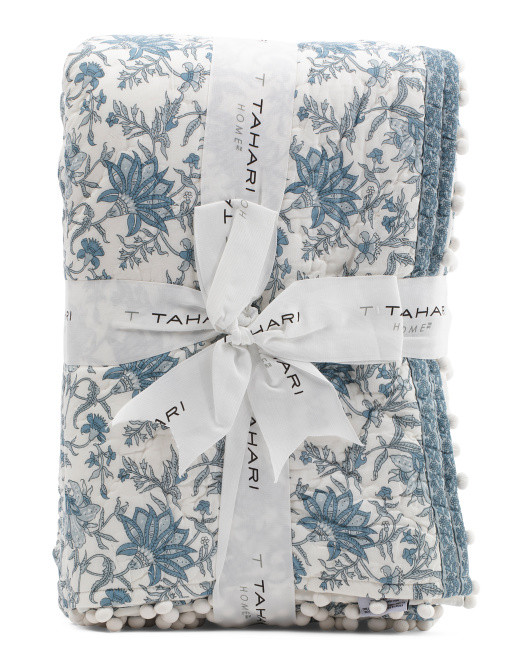 Cotton Hand Quilted Block Print Quilt | Bed & Bath | Marshalls | Marshalls