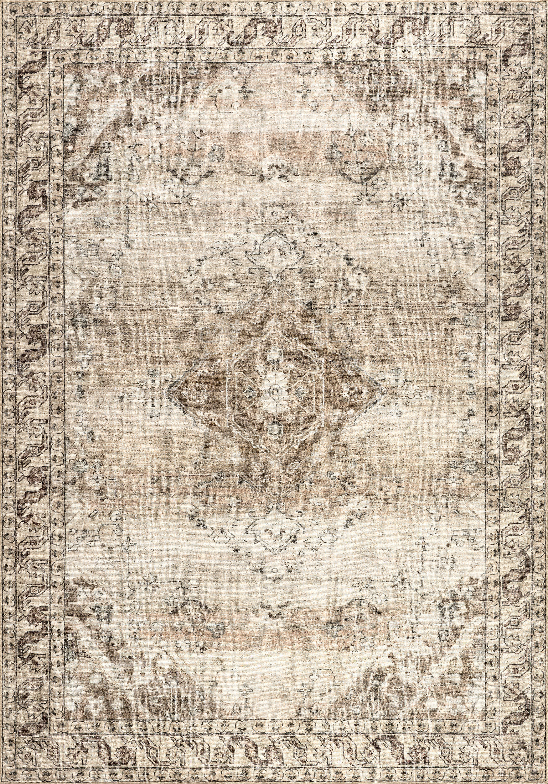 Beige Bay Head Antiqued Jute-Blend 6' 7"" x 9' rug | Rugs USA