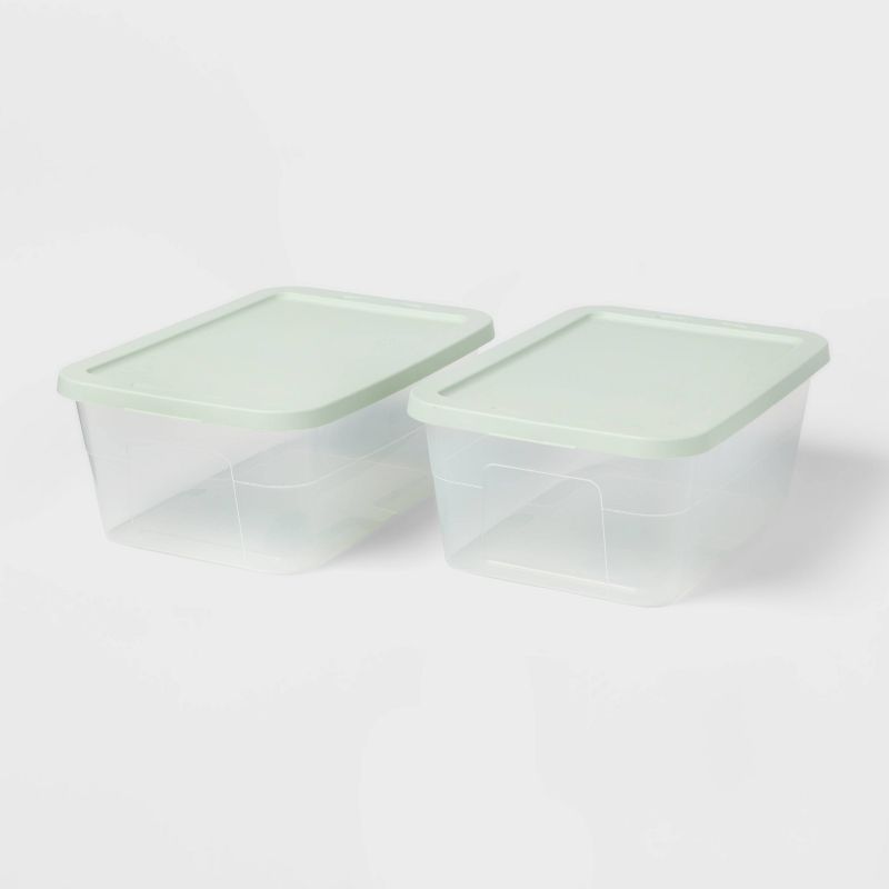 15qt 2pk Storage Tubs Green - Room Essentials™ | Target