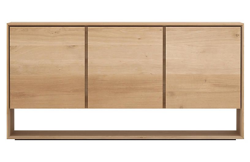 Nordic 3-Door Sideboard, Oak | One Kings Lane