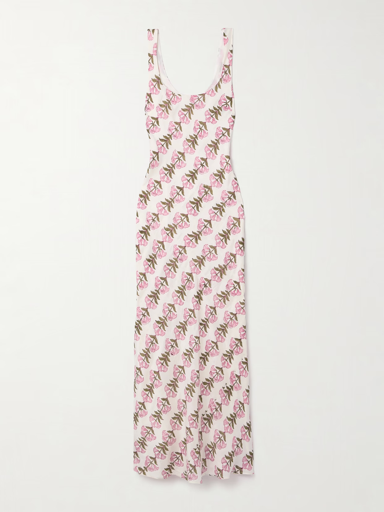 ALIX OF BOHEMIA - Adele Floral-print Crinkled-silk Maxi Dress - White | NET-A-PORTER (US)