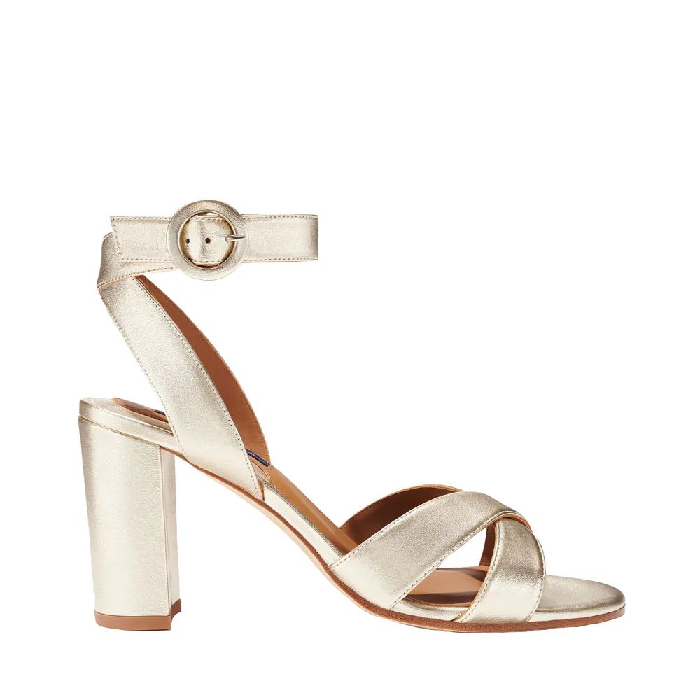 The Uptown Sandal in Champagne | Over The Moon