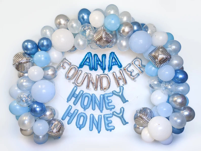 Mamma Mia Bachelorette Party Balloon Garland Decorations Blue Last Disco Bachelorette Party Decor... | Etsy (US)