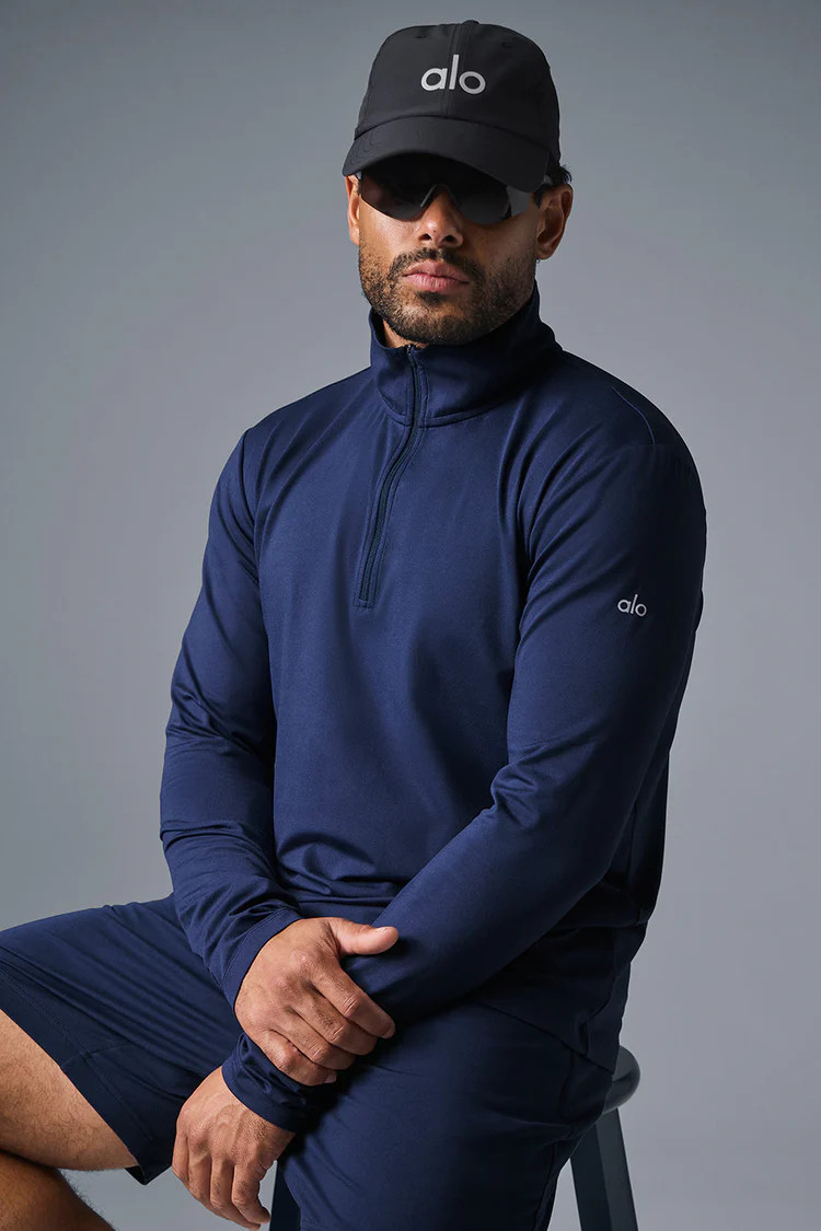Conquer 1/4 Zip Reform Long Sleeve - Navy | Alo Yoga (US)