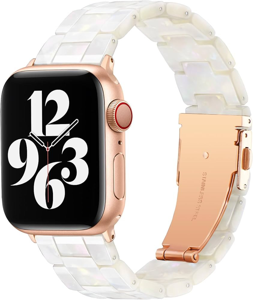 Bestig Resin Band Compatible with Apple Watch Bands for Women 40mm 38mm 41mm 42mm(Series 11 10), ... | Amazon (US)
