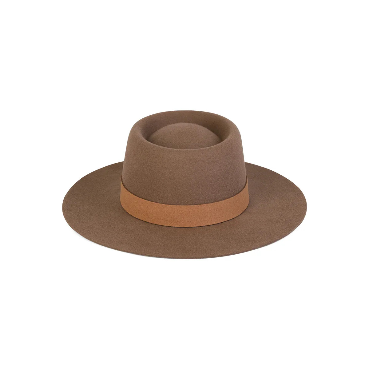 The Mirage Boater - Wool Felt Boater Hat in Brown | Lack of Color US | Lack of Color