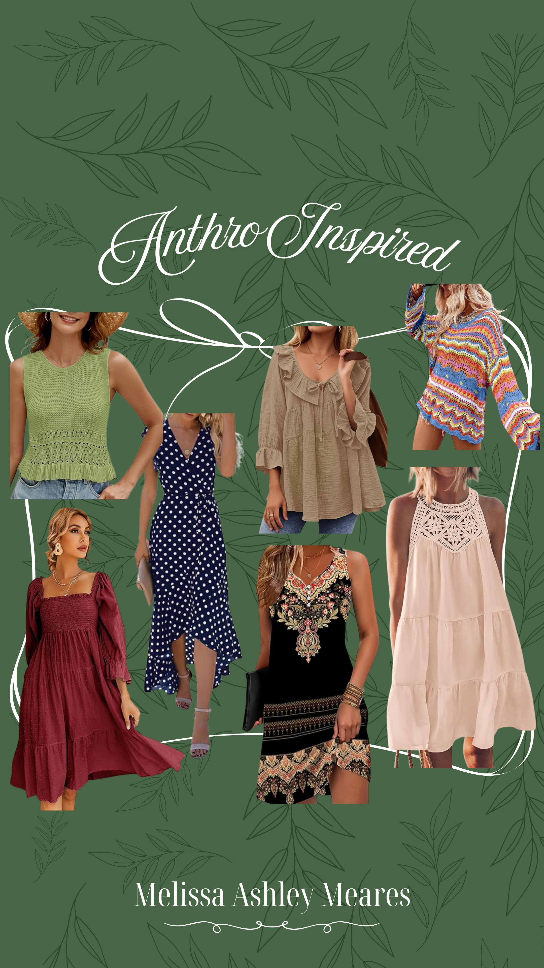 I've curated a bunch of Amazon finds that give Anthro vibes, but for much less!
Dresses, tops, crochet tops, sundress, boho, Anthropologie, spring clothes 

 #LTKSeasonal #LTKFindsUnder50 #LTKStyleTip