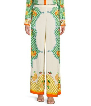 Antonio Melani Hadley Coorinating Fruit Printed Satin Pants | Dillard's | Dillard's