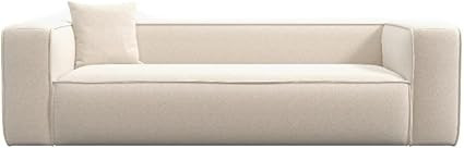 Canary Modern Living Room Furniture Style Cream Boucle Fabric Sofa Couch | Amazon (US)