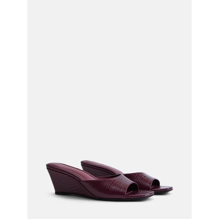 Time and Tru Women's Slip On Wedge Sandals | Walmart (US)