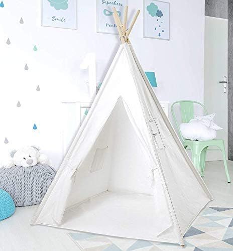 Teepee Tent for Kids | Kids Teepee | Kids Teepee Play Tent Foldable 5 Feet Tall 4 Poles | Playhou... | Amazon (US)