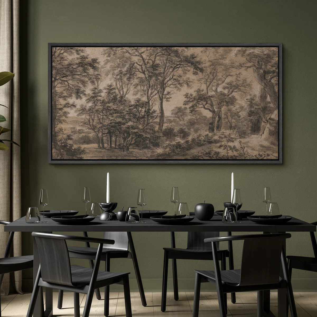 Vintage Forest Landscape in Sepia Tones Modern Art | Wayfair North America