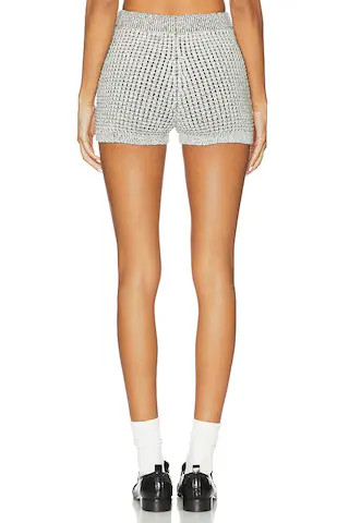 Estelle Knit Shorts in Black & Ivory | Revolve Clothing (Global)