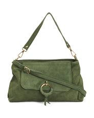 Made In Italy Suede Shoulder Bag | TJ Maxx