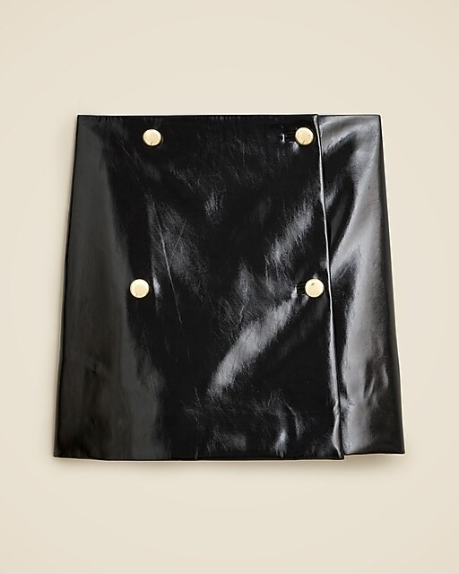 Collection mini wrap skirt in faux patent leather | J. Crew US
