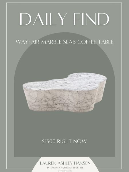 This marble slab coffee table is so pretty! It comes in a travertine option too. I love the organic shape of it! 

#LTKstyletip #LTKhome