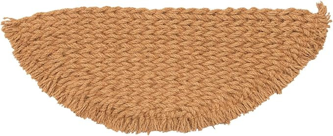 Creative Co-Op Woven Natural Coir Half Round Fringe Doormat, 48" L x 16" W x 1" H | Amazon (US)