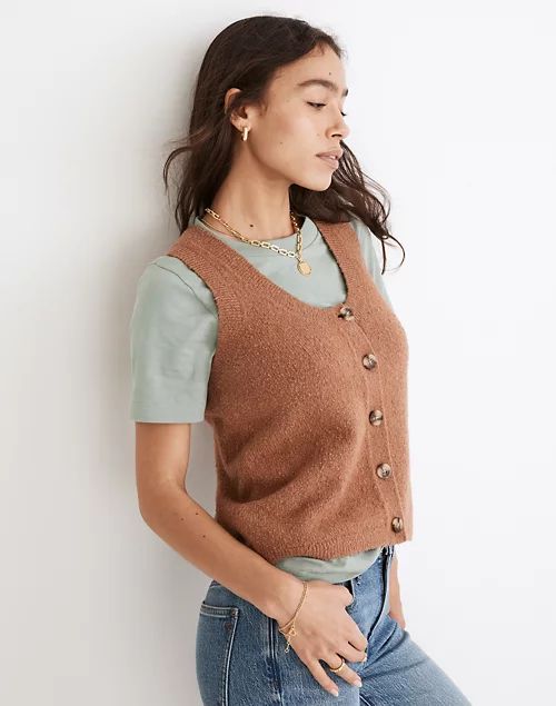 Kneale Button-Front Sweater Vest | Madewell