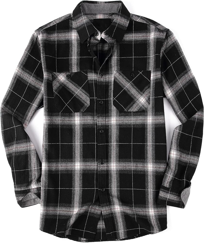 Flannel Shirt for Men Button Down Regular Fit Mens Flannel Shirt Long Sleeve Casual Plaid Flannel... | Amazon (US)