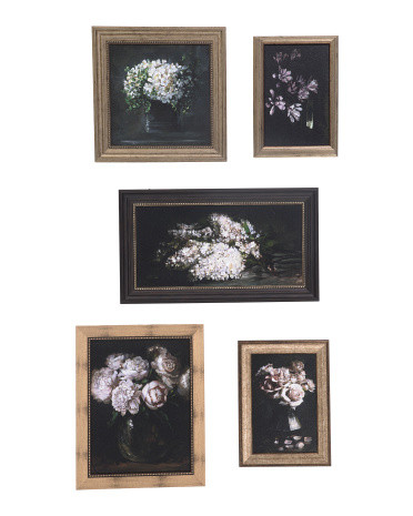 Set Of 5 23.5x13.5 Hand Embellished Framed Art Prints | TJ Maxx