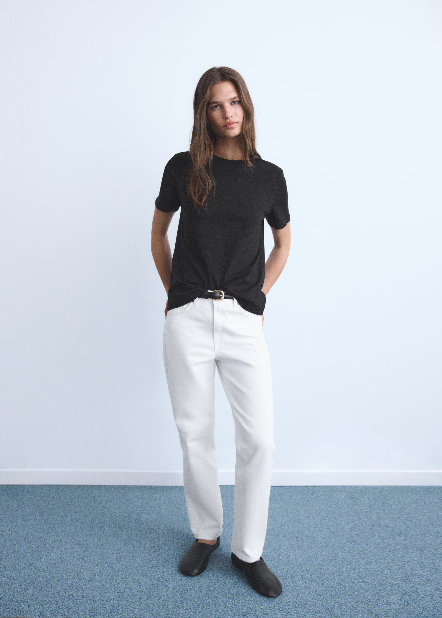 Mid-rise straight jeans | MANGO (UK)