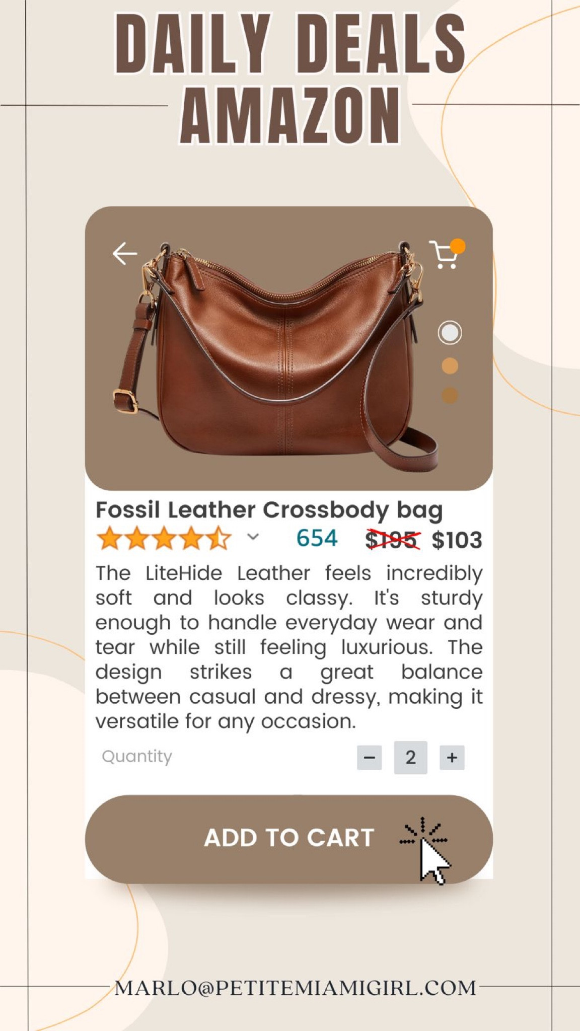 Daily Amazon Deals.

#LTKitbag #LTKsalealert #LTKstyletip