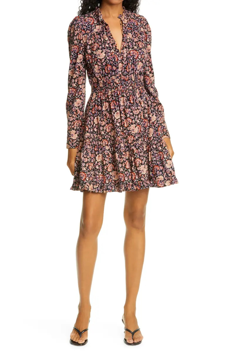 Liv Floral Long Sleeve Minidress | Nordstrom