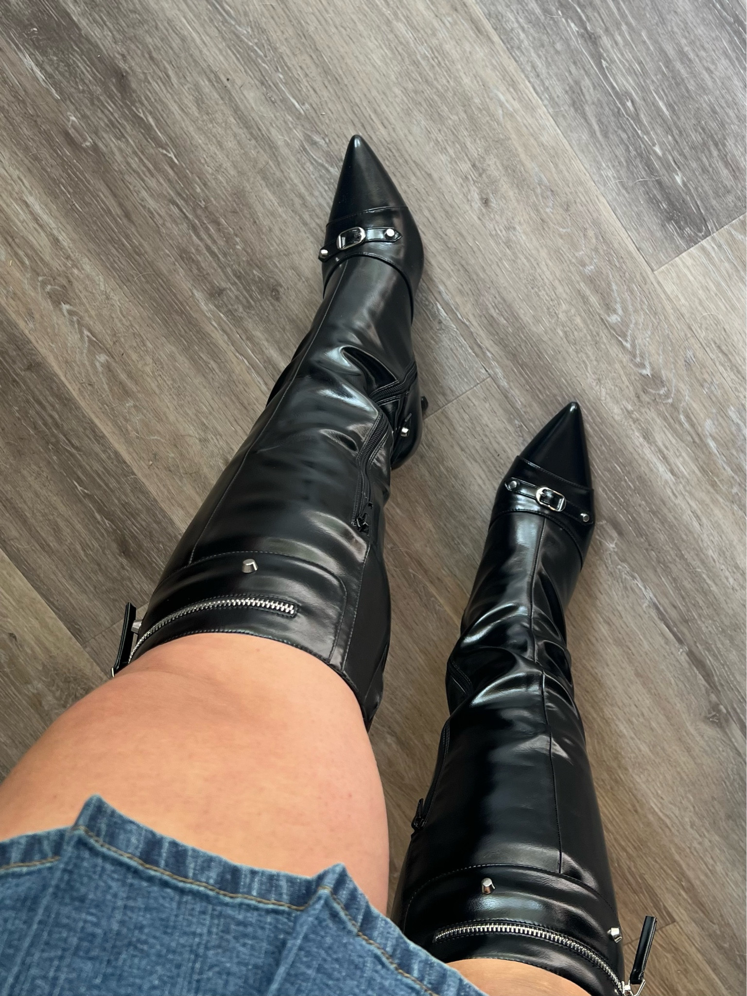 Sexy stiletto boots thick calve friendly 😏 

#LTKfindsunder100 #LTKsalealert #LTKplussize