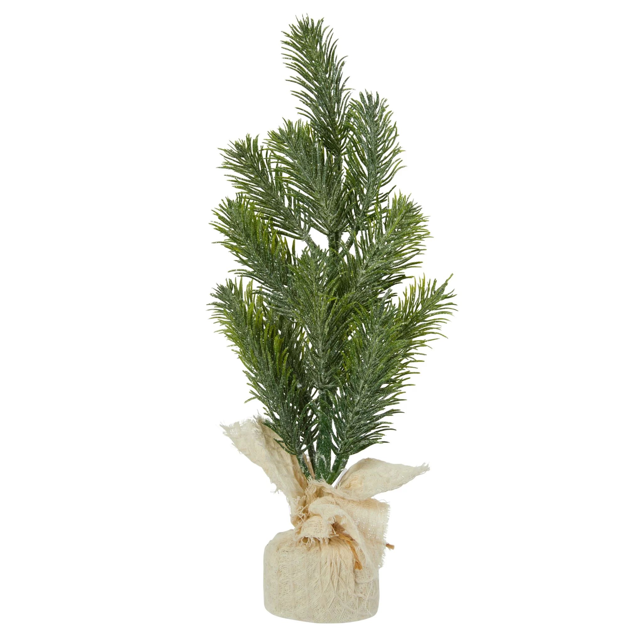 Mini Potted Tree Tabletop Decoration, Cream Base, 16 inch, 1 lb, by Holiday Time | Walmart (US)