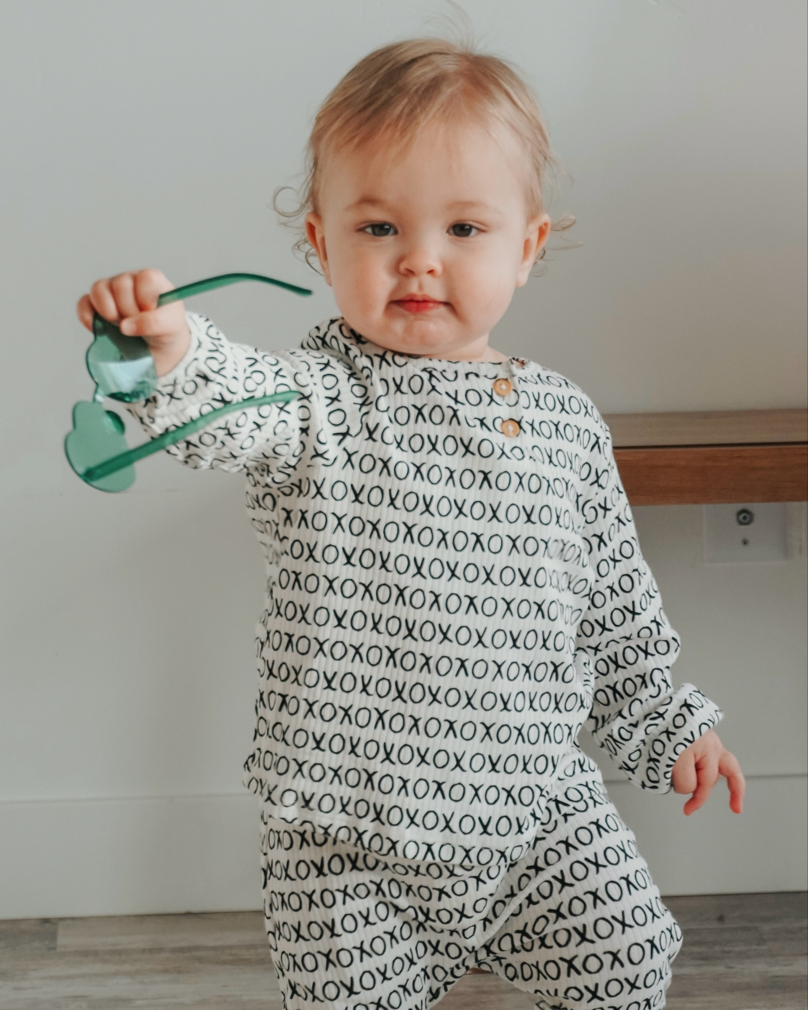 Straight up valentine G 😂. I am obsessed with this subtle Valentine outfit for baby boys. (Or girls!) it is sooo soft. We absolutely love it ! Outfit and heart glasses linked below (baby not included) 😜

(18M) 

#LTKKids #LTKBaby #LTKSeasonal