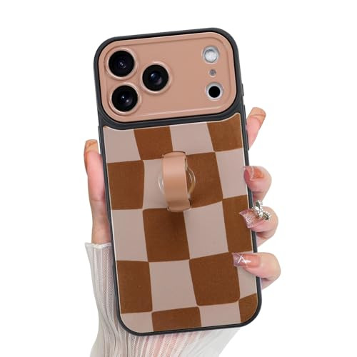KANGHAR Compatible with iPhone 17 Pro Max Case 2025, Silicone Checkered Cute Pattern, Wristband K... | Amazon (US)