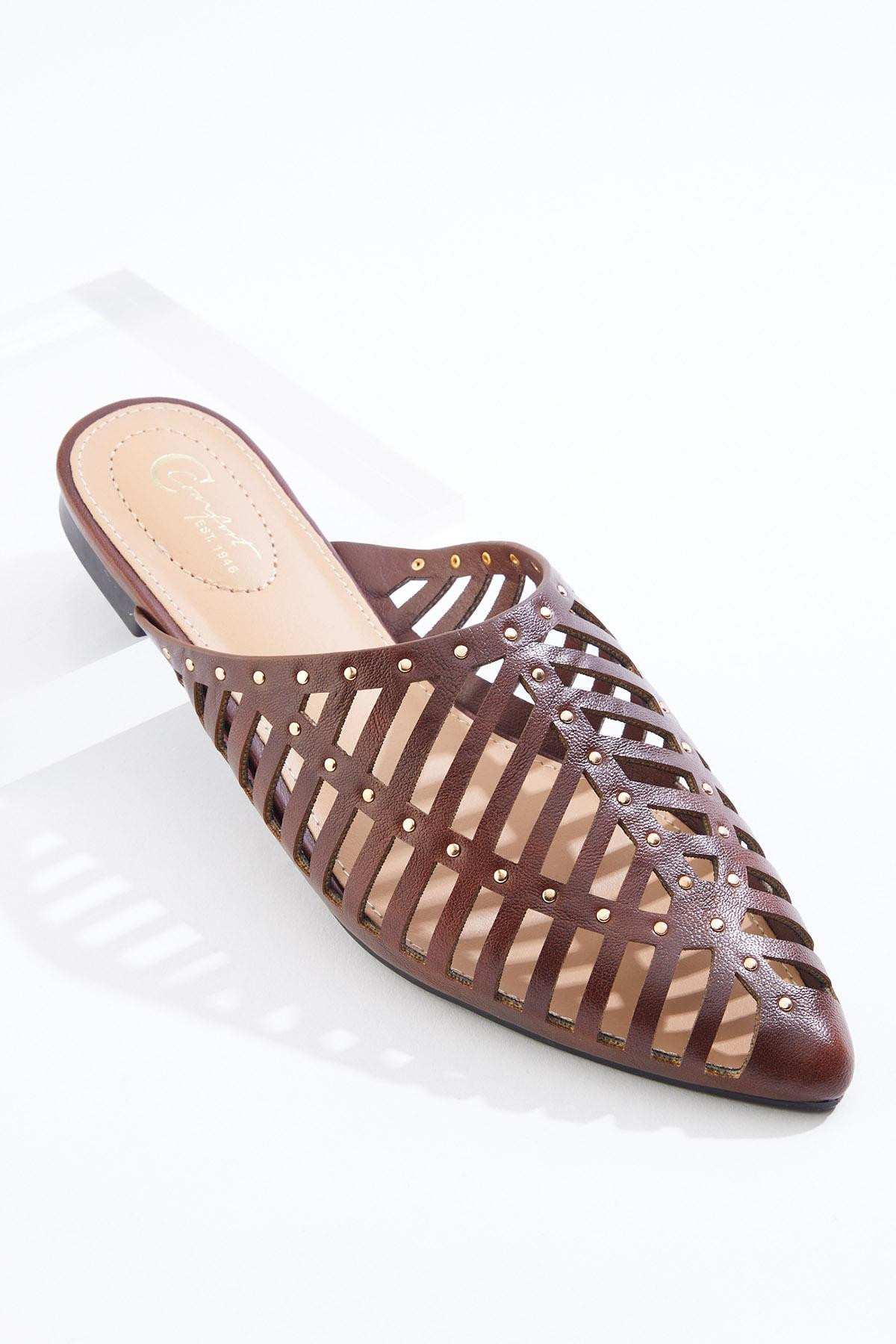 Wide Width Cutout Stud Flats | Cato Fashions