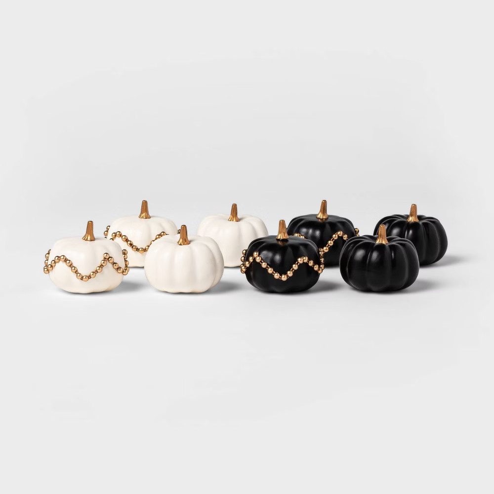 Halloween 8ct Painted Nailhead Mini Halloween Decorative Pumpkins - Hyde & EEK! Boutique | Target