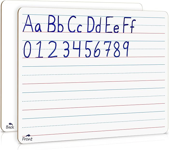 Scribbledo Double Sided Whiteboard Lined Dry Erase Board for Kids Ruled Writing Board Handwriting... | Amazon (US)