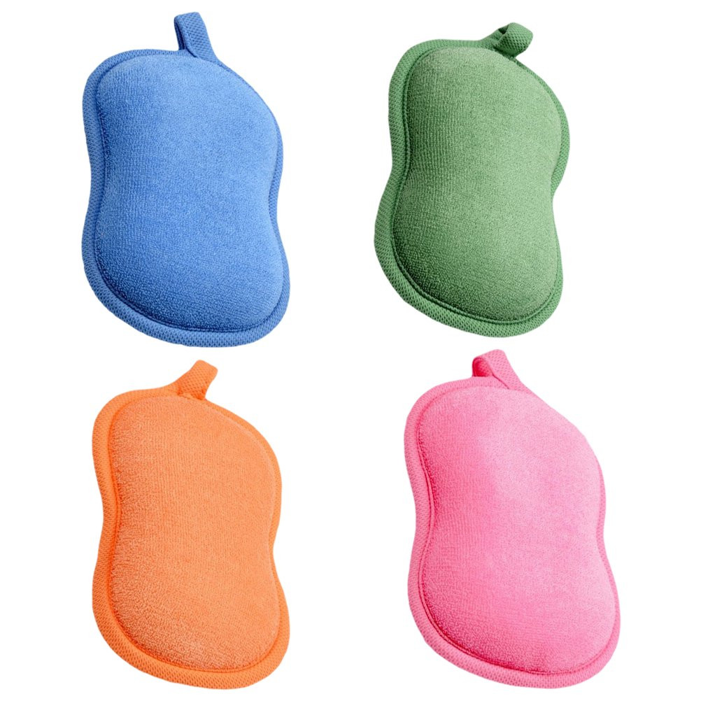 HEMOTON 4pcs Natural Plant Fiber Exfoliating Sponges Baby Bath Sponge (Random Color) | Walmart (US)