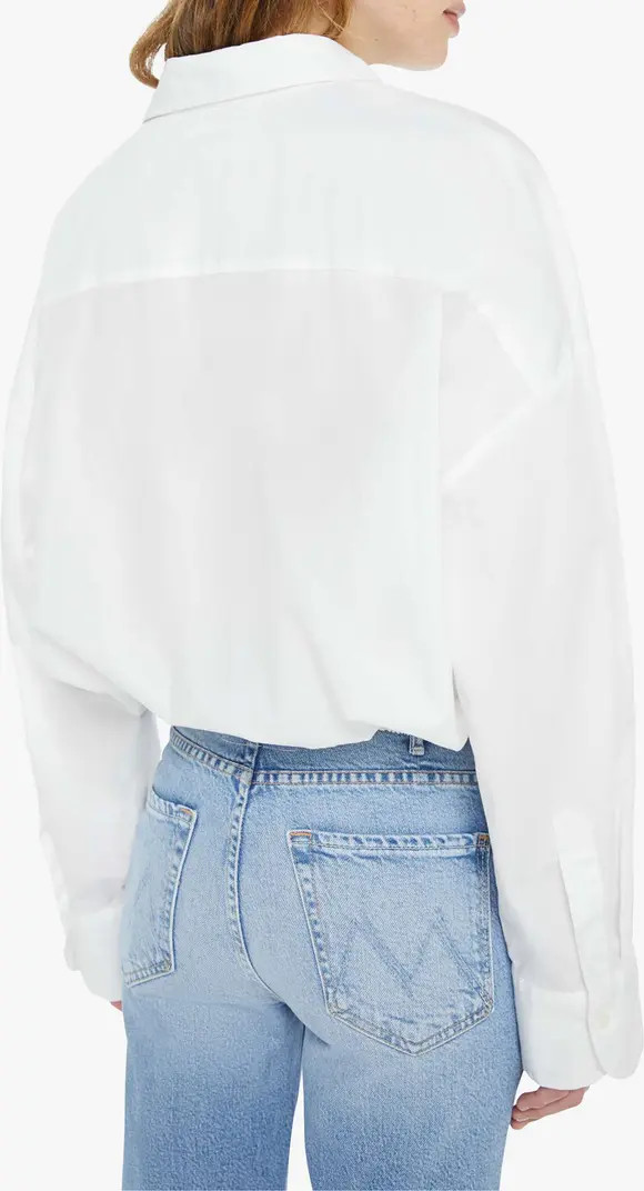 The Scrunchie Frenchie Bubble Hem Cotton Button-Up Shirt | Nordstrom