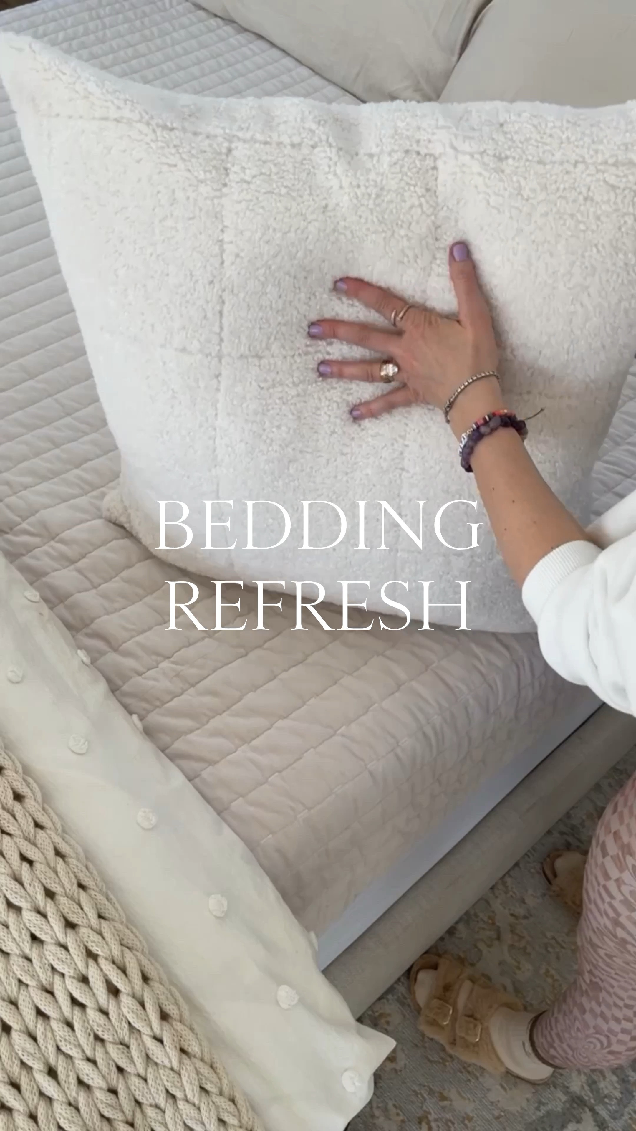 H O M E \ Bedding refresh for spring! Swapping out my winter euro shams with a natural cotton option!🤍 These beauties are currently on sale - 20% off with the code “SPRING”☀️

🔗click the LINK on my bio to SHOP🔗 Select “LTK shop” or “Shop My Reels” 🙋🏻‍♀️

Home decor
Bedroom
Bed
Bedding 


#LTKhome #LTKSeasonal