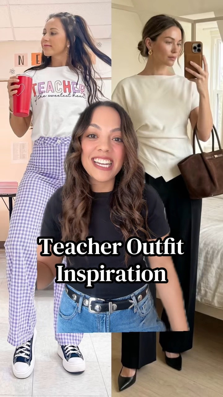 Casual teacher outfit inspiration!

Outfit one:
-Old Navy low rise baggy wide leg jeans, I have a size 10 long.
-Aritzia black T-shirt, I have a size medium.
-Quince black and silver studded belt. I have a size medium.

Outfit two:
-H&M oversized gray T-shirt, I have a size medium.
-Aritzia tie-front black pants, I have a size medium.
-Anthropologie black poplin maxi skirt. I have a size medium.
-Black mesh mules. 

Outfit three:
-Aritzia white side-tie white linen pants, I have a size large.
-Banana Republic black floaty top. I have a size medium.
-Zara black flip-flops.
-Anthropologie black and silver tassel necklace.

Outfit four:
-Aritzia taupe barrel legged tailored trousers, I have a size 10.
-Black tiered linen top, similar linked.
-Banana Republic gold pendant necklace.

Outfit five:
-Black poplin button up shirt, similar linked. 
-Cropped straight leg denim, similar linked.

Outfit six:
-Quince white linen pop-over shirt, I have a size medium.
-Banana Republic black barrel leg linen pants. I have a size medium long.

#LTKworkwear #LTKcanada #LTKstyletip